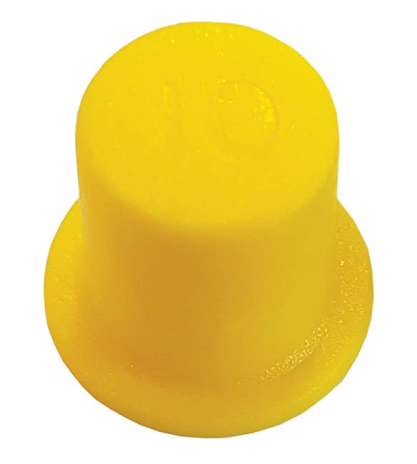 TERF® M10 X 17mm Plastic Protective Shouldered Cap Cover Yellow M10 (10mm) X 17mm Shouldered End Cap for Screw Thread Rod Stud Pipe Bolt End Protector Safety Cap Cover - Pack of 10