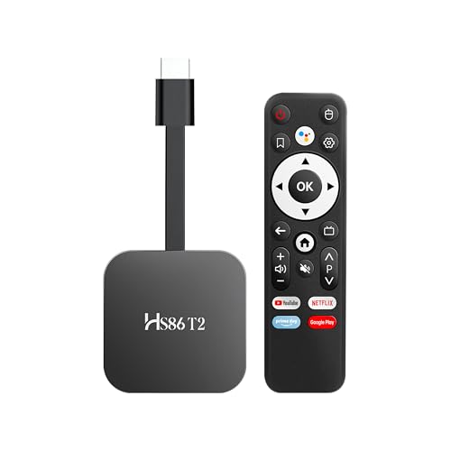 Android TV Stick 14.0, Smart TV Stick 2GB RAM 16GB ROM RK3518 Chip, Dual WiFi 2.4G/5.8G, BT5.0, HDMI 2.0 & HD 4K, Voice Remote Support for Video and Audio, Black 2026