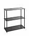 Convenience Concepts Designs2Go Midnight Classic 3-Shelf Glass Bookcase, Black Glass
