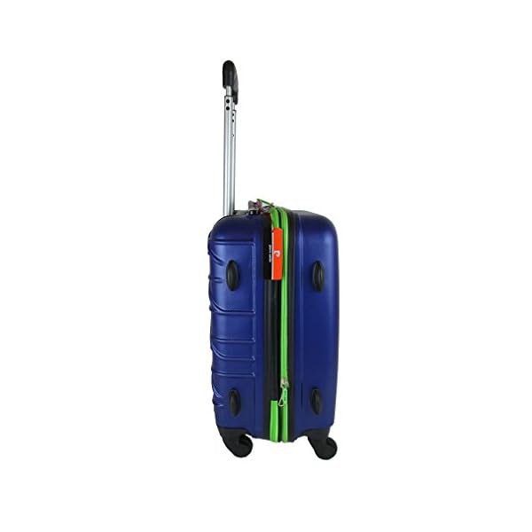 Valigia Trolley Rigida Pierre Cardin 55x38x23 Cm, Bagaglio A Mano Low Cost, 4 Rotelle 360°, ABS, Azzurro
