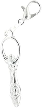 AVBeads Halloween Pagan Wiccan Dangle Pendant Jewelry Silver Plated Clasp Clip-On Charm Clips