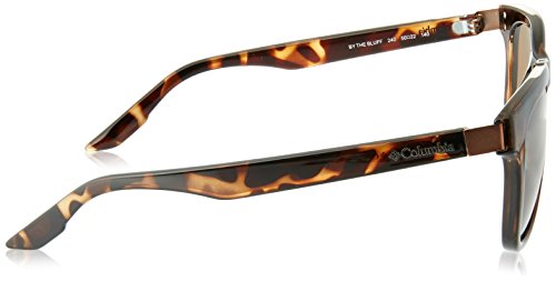 Columbia Men's by the Bluff Square Sunglasses, Shiny Tort, 50 mm