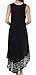 Sakkas A900 Batik Flower Caftan Tank Dress / Cover Up - Black / White - One Size
