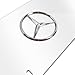 Genuine Mercedes Benz Star Logo on Polished Steel License Plate