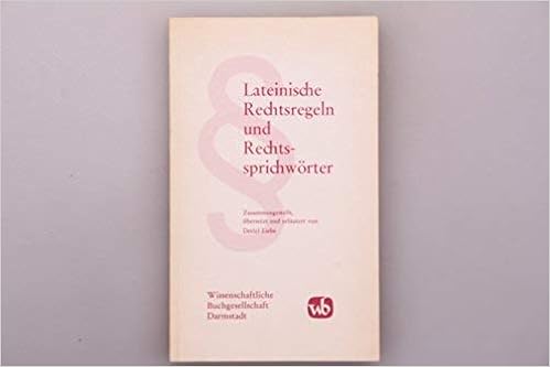 Lateinische Rechtsregeln Und Rechtssprichworter Amazon De Liebs Detlef Lehmann Hannes Strobel Gallus Bucher
