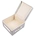 Juvale Storage Bins - 3-Pack Small Foldable Storage Cubes, Decorative Fabric Storage Bins with Lids and Clear Windows, Household Organization, Closet, Office Supplies, Gray, 12 x 12 x 6.5 Inches