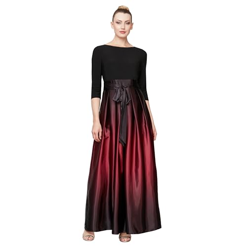 S.L. Fashions Women's Long Satin Mother of the Bride Dress with Pockets, Formal…