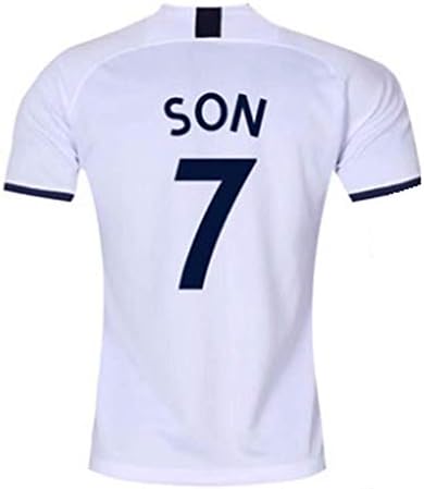 Son #7 Hotspur Mens Home 2019-2020 Season Soccer Jersey White