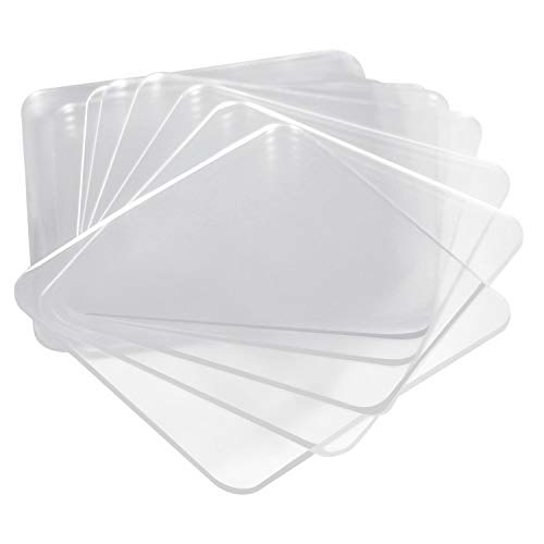MauSong 10 Super Sticky Silicone Gel Pads Clear, Gel Pads Auto Gel Holders, Durable Washable pad, Transparent Pads (Medium,Transparent)