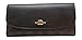 Coach Signature Leather-Trim Checkbook, Brown Black, Medium