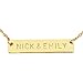 Same Day Shipping Before 3 PM EST Personalized Necklace Name Plate Bar Necklace Bridesmaid Gift Initial Necklace Your Name Necklace