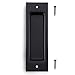 Running Black Barn Door Clasp Handle Set | Black 6 1/2 inch Heavy Duty Modern Simple Invisible Handle| Finger Pull |for Barn Door Gates Garages Sheds