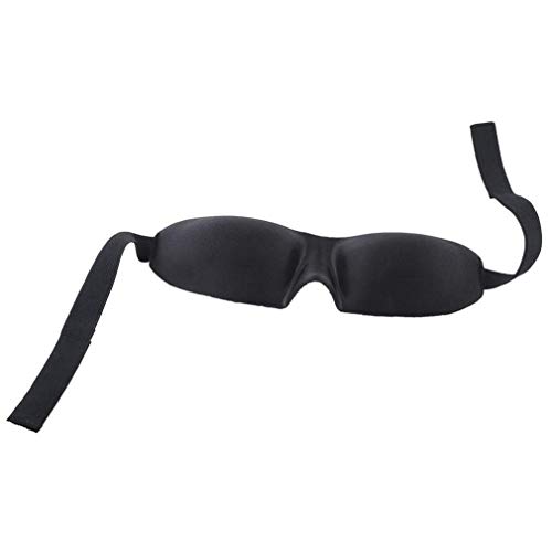 NHSDF 3D Memory Sponge Sleep Mask Travel Sleeping Eye Mask Sleeping Blindfold Cache Masque Black