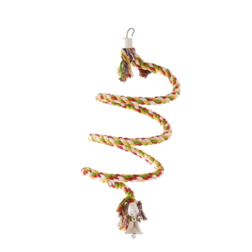 YUIP Rope Bungee BirdToy, Parrot toy rope, Bird Climbing CottonRope,Parrot Cotton Rope Spiral Ladder, a Bird Climbing Cotton Rope Color Cotton Rope.