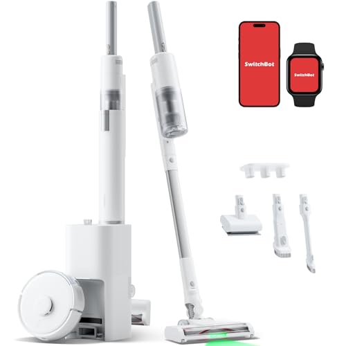 【3in1、超小型】 SwitchBot ロボット掃除機 K10+ProCombo コードレス掃除機 - 軽量 20000pa 自動ゴミ収集 水拭き応