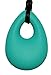 Teething Relief Silicone Pendant Necklace for Mothers - BPA Free, Non Toxic Gum Massager - Drooling Toddler - Happy Baby (Turquoise Drop)