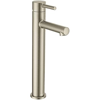 Moen Gibson Einhand-Waschtischarmatur – Gebürstetes Nickel, Einloch-Design Mit Optionaler Deckplatte, Duralock Schnellanschluss
