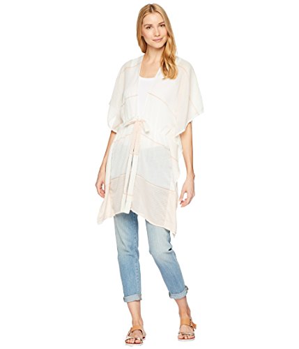 Vince Camuto Women's Lightweight Color Block Kimono, canyon clay, O/S