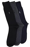 Polo Ralph Lauren Men's 3 Pack Ribbed Dress Socks