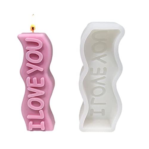 TOPYS Wave Alphabet Letter Pillar Silicone Candle Molds, DIY Casting Epoxy Letter Molds for Clay Resin Pendant Plaster Carving Making Aromatherapy White Elephant Gifts (i Love You) at Amazon