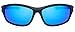 JAVIOL Polarized Sports Sunglasses for Men Women Fishing Driving Sunglasses Cycling Running Baseball Golf uv400 (Matte Black-Blue Mirrored,)