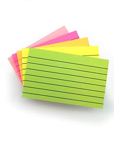 Evergreen Goods 18 Pack Bright Large Sticky Notes | Lined Sticky Notes for to Do Lists & Revision Supplies | 76 x 127mm (3" x 5") 100 Sheets per Pad | Memo Pads for Office, School, Meetings