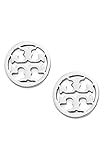 Fashion Silver Round T Studs Earrings