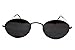 V3024-vp Style Vault Round oval Sunglasses (C024 Black-dark lens)