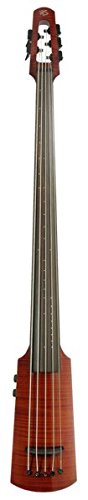 NS Design WAV Omni Bass, 4 String with padded bag and Boomerang strap, Amberburst