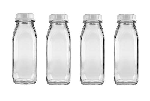 The Dairy Shoppe 1 Pint Glass Water Bottle 17 Oz (4)