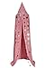 Dix-Rainbow Princess Bed Canopy Net for Kids Baby Bed, Round Dome Kids Indoor Outdoor Castle Play Tent Hanging House Decoration Reading Nook Cotton Mauve Rose