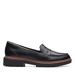 Clarks Women's Westlynn Ayla Loafer, Black Leather, 9