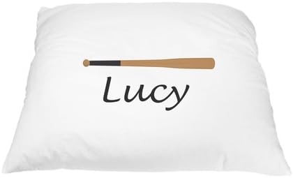 Personalized Baseball Bat Pillowcase for Kids Microfiber Polyester Standard 20 by 30 Inches, Baseball Room Decor for Boys, Baseball Bedroom Accessories, Personalized Baseball Accessories for Kids