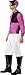 Smiffys Jockey Costume, Pink & Black, L - US Size 42