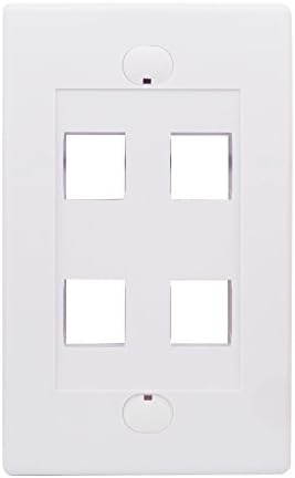 LINKOMM10-Pack 4-Port Keystone Jack Wall Plate