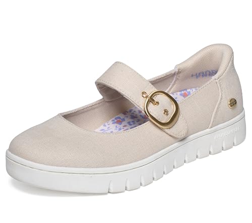 Skechers Bobs Women's Arch Comfort SUNFEST, NAT, 5H Natural at Amazon