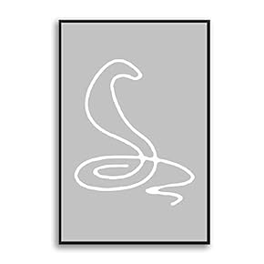 Framed Canvas Home Artwork Decoration Simple Stick Figure Canvas Wall Art for Living Room, Bedroom - 16x24 inches
