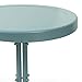 Crosley Furniture Gracie Weather Resistant Retro Metal Outdoor Side Table for Patio, Deck, Porch, Caribbean Blue
