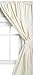 Carnation Home Fashions Vinyl Bathroom Window Curtain, Bone, 45