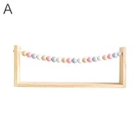 Asdf586io Wooden Storage Shelf Beads Home Wall Mount Rack Stand Organizer Holder Decor - A