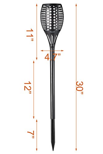 Solar Light, Path Torches Dancing Flame Lighting 96 LED Dusk to Dawn Flickering Tiki Torches Outdoor Waterproof garden decorations Kuled K55 2pack