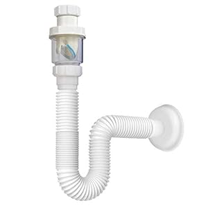 Vataler 1-1/4 Inch Expandable Flexible 17-42 Inch Universal Kitchen Sink Sewer Drain Pipe Tube S Trap, Bathroom Vaniy Sink Drain Plumbing P Trap Tubing