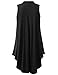 URBANCLEO Womens Mock Neck Sleeveless eLong Tunic Top Shirt BLACK 2XLARGE