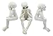 Ebros Glow in The Dark See Hear Speak No Evil Alien Shelf Sitters Set of 3 Extra Terrestrial Creatures Alien Figurines