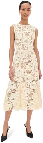 self portrait white guipure lace dress Self-portrait Azalea Guipure Lace Dress White Size AU 8
