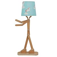 LED Wooden Table Lamp for Living Room Bedroom and Study Desk, Humor Changeable Shape Desk Lamp,Beside Table Lamp with DIY Lampshade and White Light (Unicorn)