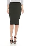 Esteez Womens Modest Lightweight Cotton Lycra Knee Pencil skirt Black XX-LARGE