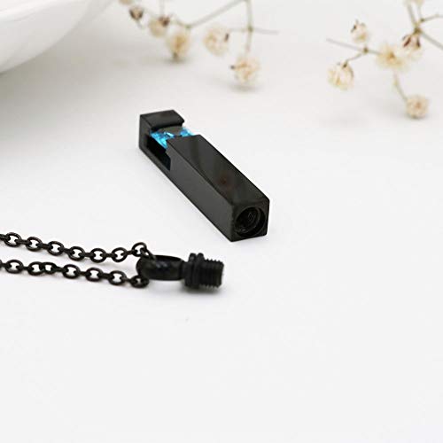 Inlay Multi-Colored Crystal Bar Stainless Steel Memorial Urn Necklaces for Cremation Ashes Keepsake Jewelry