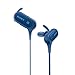 Sony Extra Bass Bluetooth Headphones, Best Wireless Sports Earbuds with Mic/ Microphone, IPX4 Splashproof Stereo Comfort Gym Running Workout up to 8.5 hour battery, blue