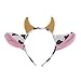 TOYMYTOY Cartoon Dairy Cow Ears and Horns Design Headband Hairhoop Hair Accessiores for Party Show Performance